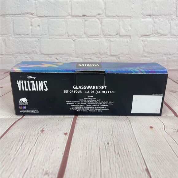 Disney Villains Glassware Set Of Four Shot Glass Set 1.5 Oz Each - Picture 6 of 6